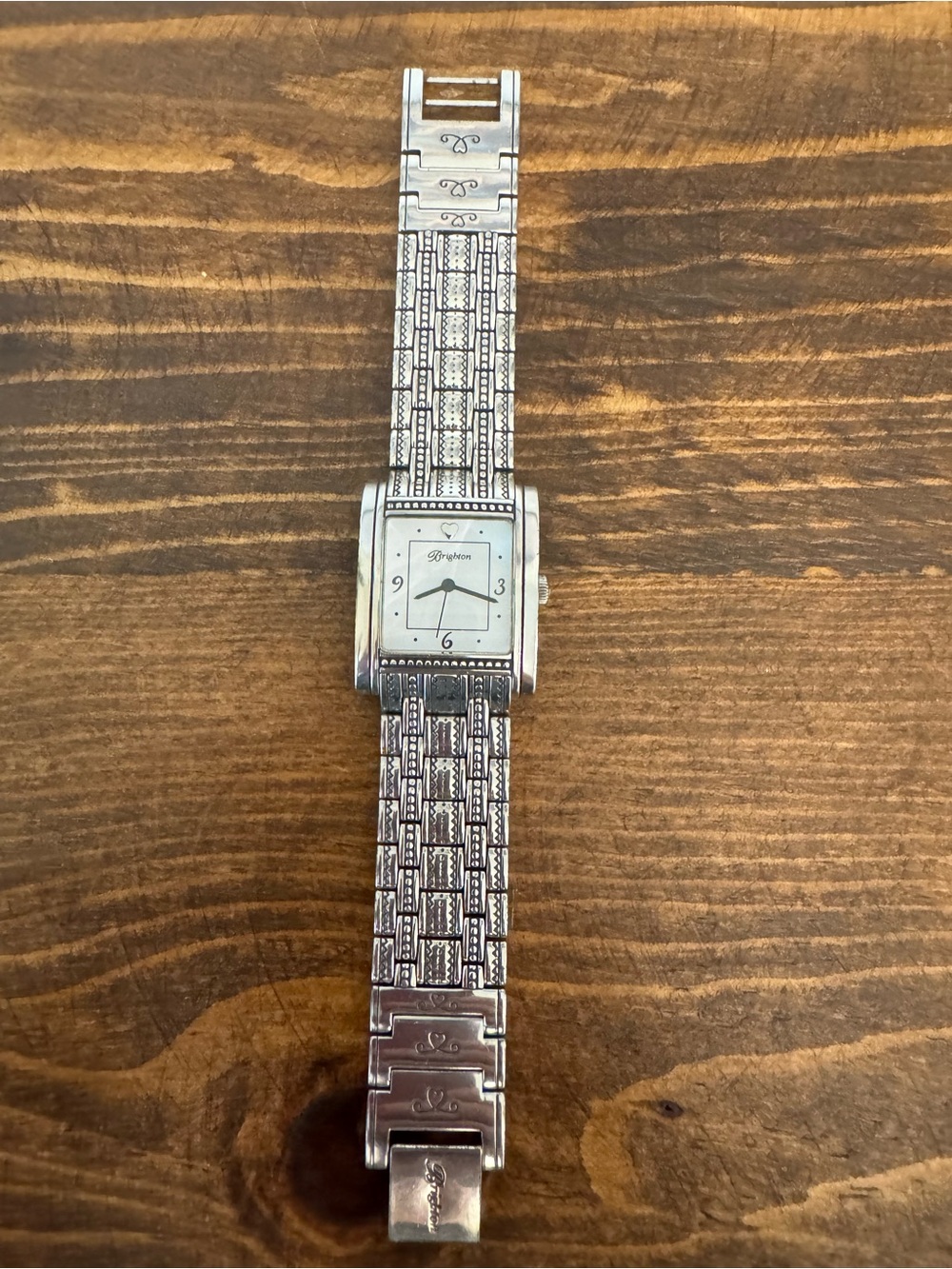 Brighton Silver-Tone Rectangular Bracelet Watch